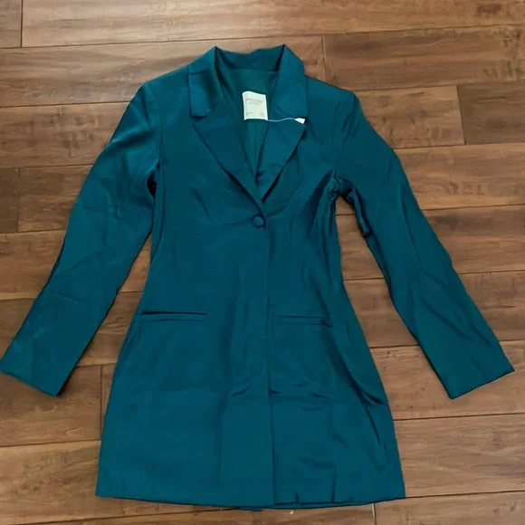 abercrombie satin blazer dress Abercrombie & Fitch | Dresses | Abercrombie And Fitch Satin Mini Blazer  Dress New Green In Xs